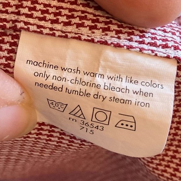 Michael Michael Kors houndstooth button down shirt men's sz 15.5 red long sleeve - Picture 7 of 7